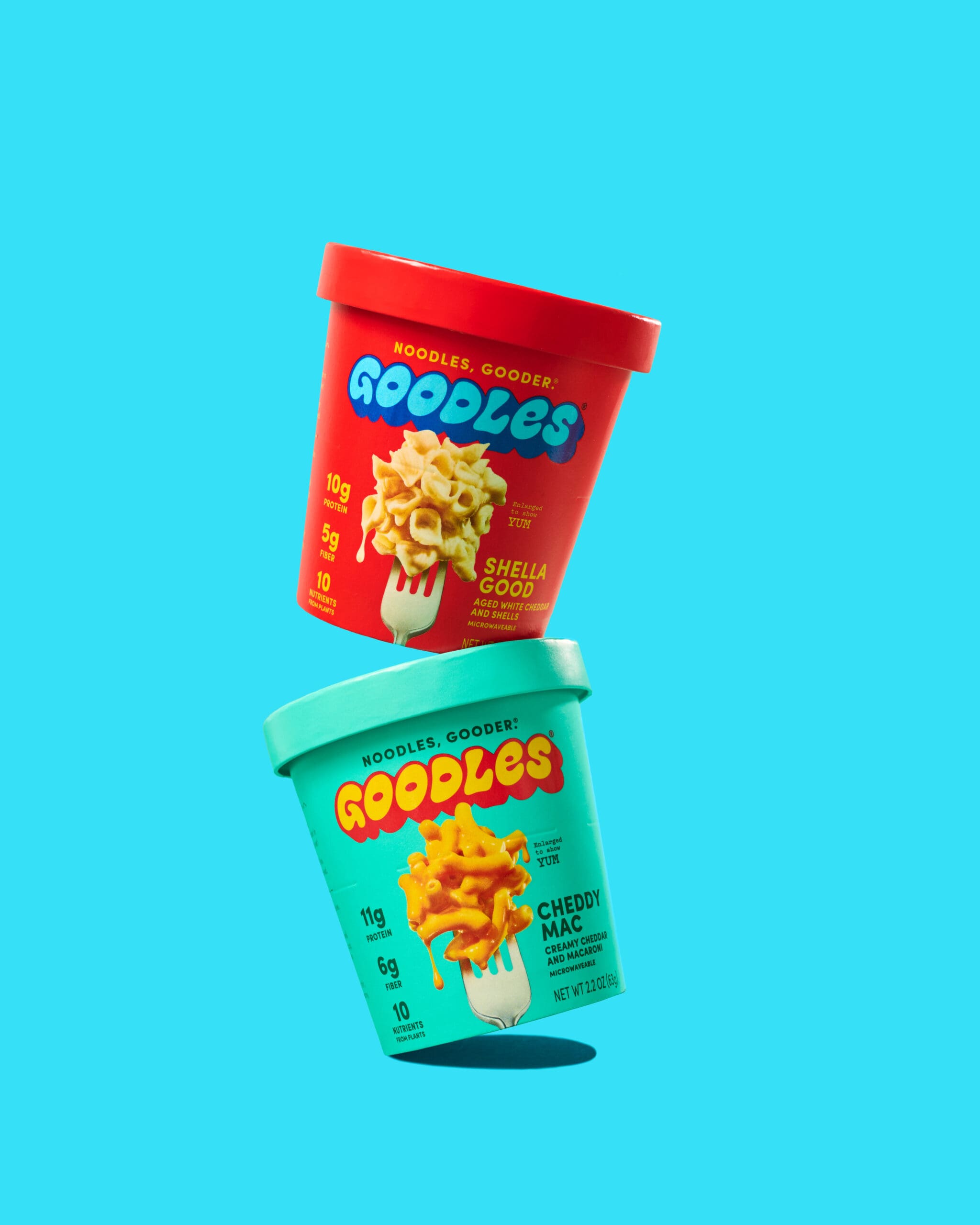 Product Photography Goodles shot on blue background